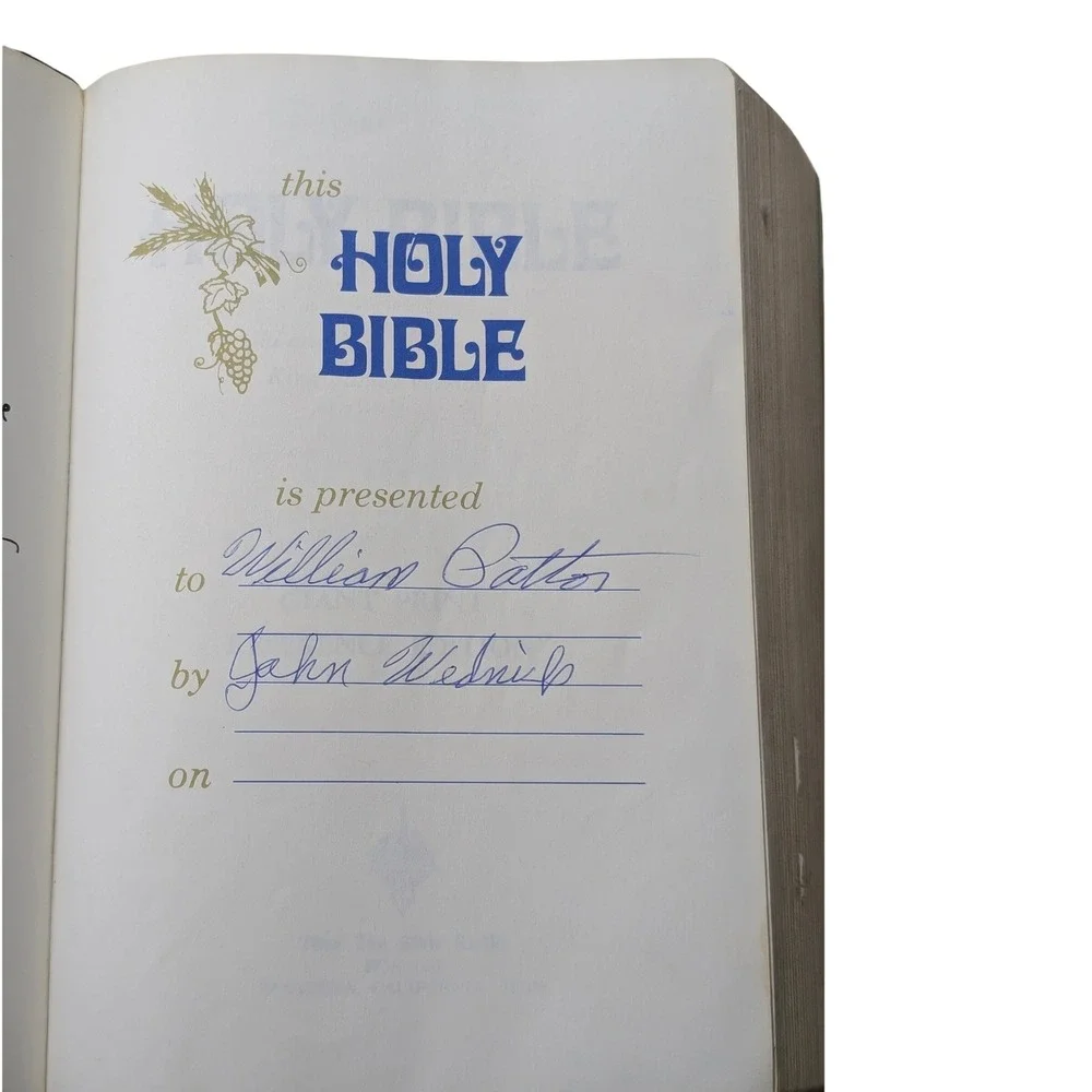 Thru the Bible Radio Network KJV Holy Bible Giant Print Reference Blue Leather